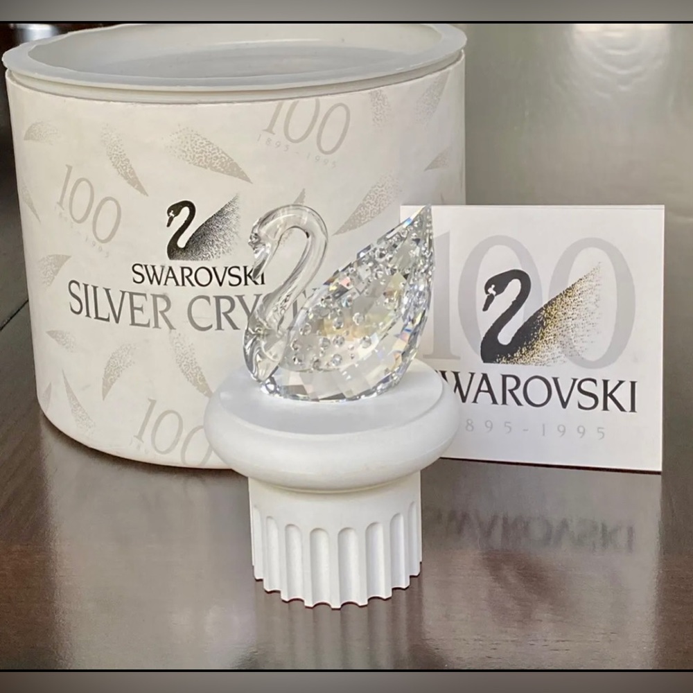SWAROVSKI SILVER CRYSTAL~7633 NR 100 000 ~CENTENARY SWAN Figurine 100 Year ~Mint